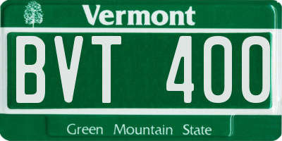 VT license plate BVT400