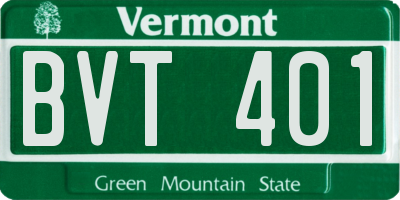 VT license plate BVT401