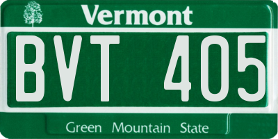 VT license plate BVT405