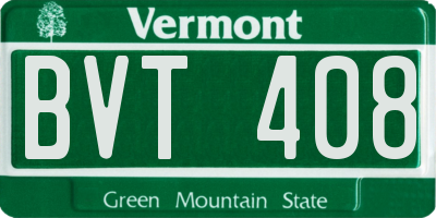VT license plate BVT408