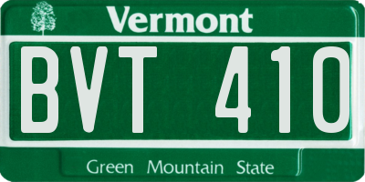 VT license plate BVT410