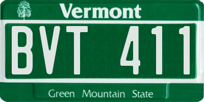 VT license plate BVT411