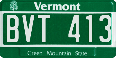 VT license plate BVT413