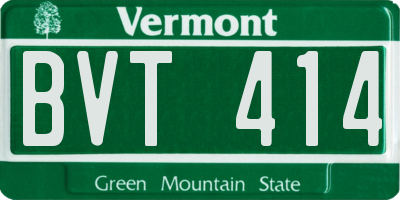 VT license plate BVT414