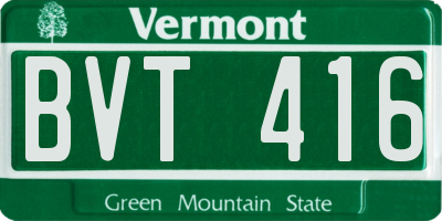 VT license plate BVT416