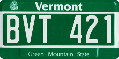 VT license plate BVT421