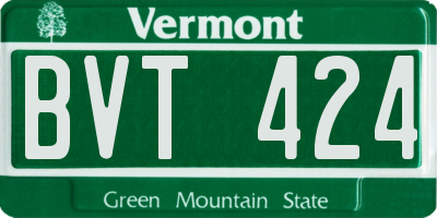 VT license plate BVT424
