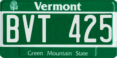 VT license plate BVT425