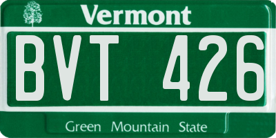 VT license plate BVT426