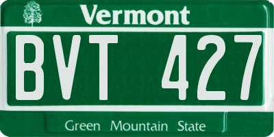 VT license plate BVT427