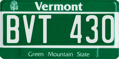 VT license plate BVT430