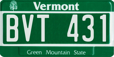 VT license plate BVT431