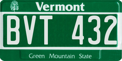 VT license plate BVT432
