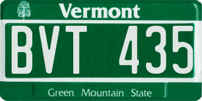 VT license plate BVT435