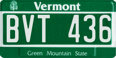 VT license plate BVT436