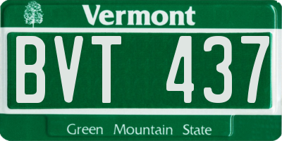 VT license plate BVT437