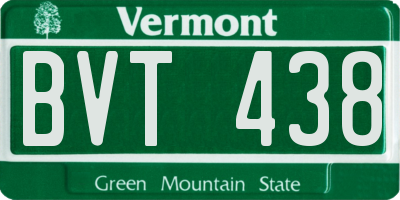 VT license plate BVT438