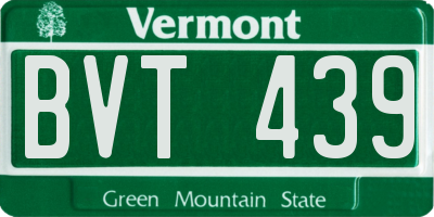 VT license plate BVT439