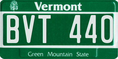 VT license plate BVT440