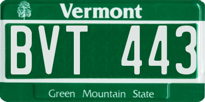 VT license plate BVT443
