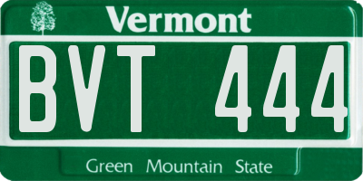 VT license plate BVT444