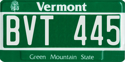VT license plate BVT445