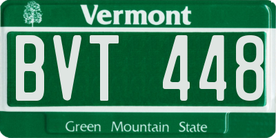 VT license plate BVT448