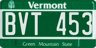 VT license plate BVT453