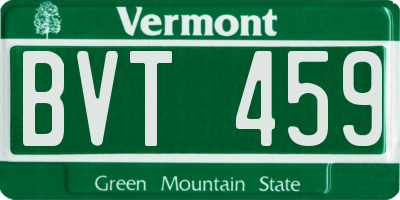 VT license plate BVT459