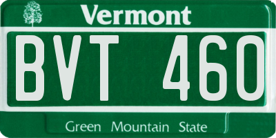 VT license plate BVT460