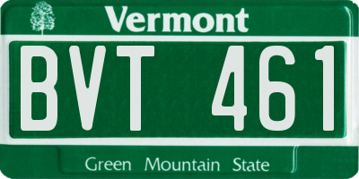 VT license plate BVT461