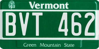 VT license plate BVT462