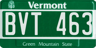 VT license plate BVT463