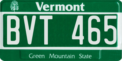 VT license plate BVT465