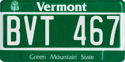 VT license plate BVT467
