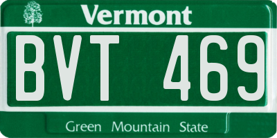 VT license plate BVT469