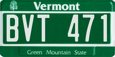 VT license plate BVT471