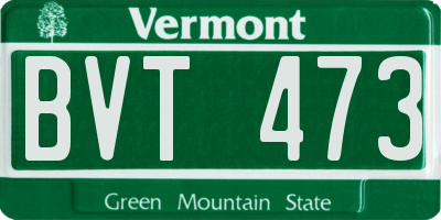 VT license plate BVT473