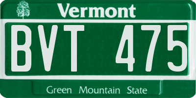 VT license plate BVT475