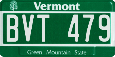 VT license plate BVT479