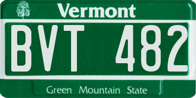 VT license plate BVT482
