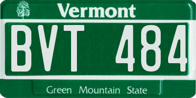 VT license plate BVT484