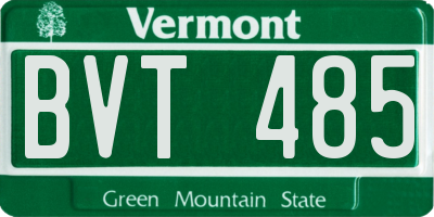 VT license plate BVT485