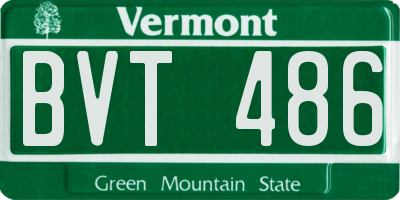 VT license plate BVT486