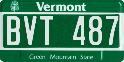 VT license plate BVT487