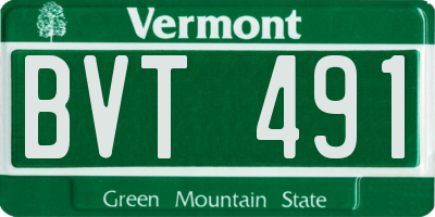 VT license plate BVT491