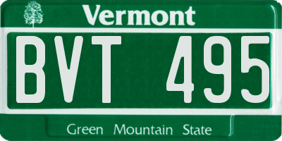 VT license plate BVT495