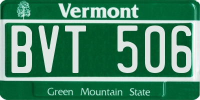 VT license plate BVT506