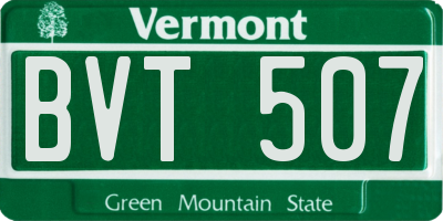 VT license plate BVT507