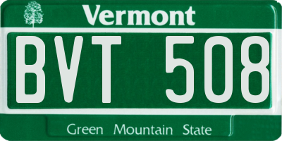 VT license plate BVT508
